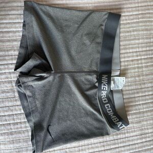 Nike Pro Combat Gray Shorts 3”